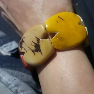 Vintage boho bone bracelet